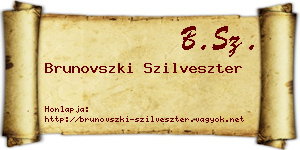 Brunovszki Szilveszter névjegykártya